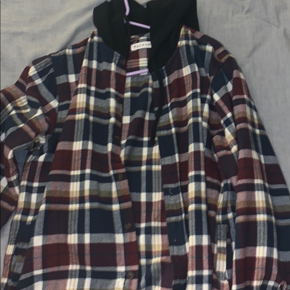 Pacsun flannel hoodie